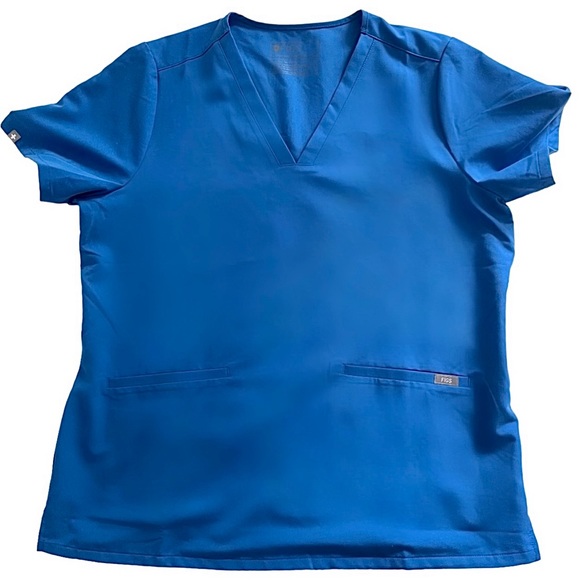 Figs Tops - Figs Casma Top - Royal Blue